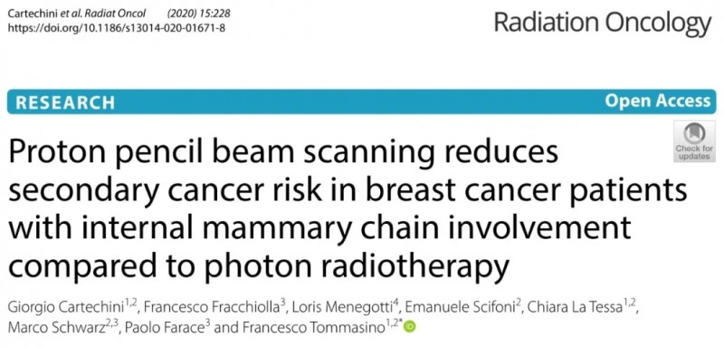 质子治疗优势：笔形束扫描可降低乳腺癌患者继发癌症风险