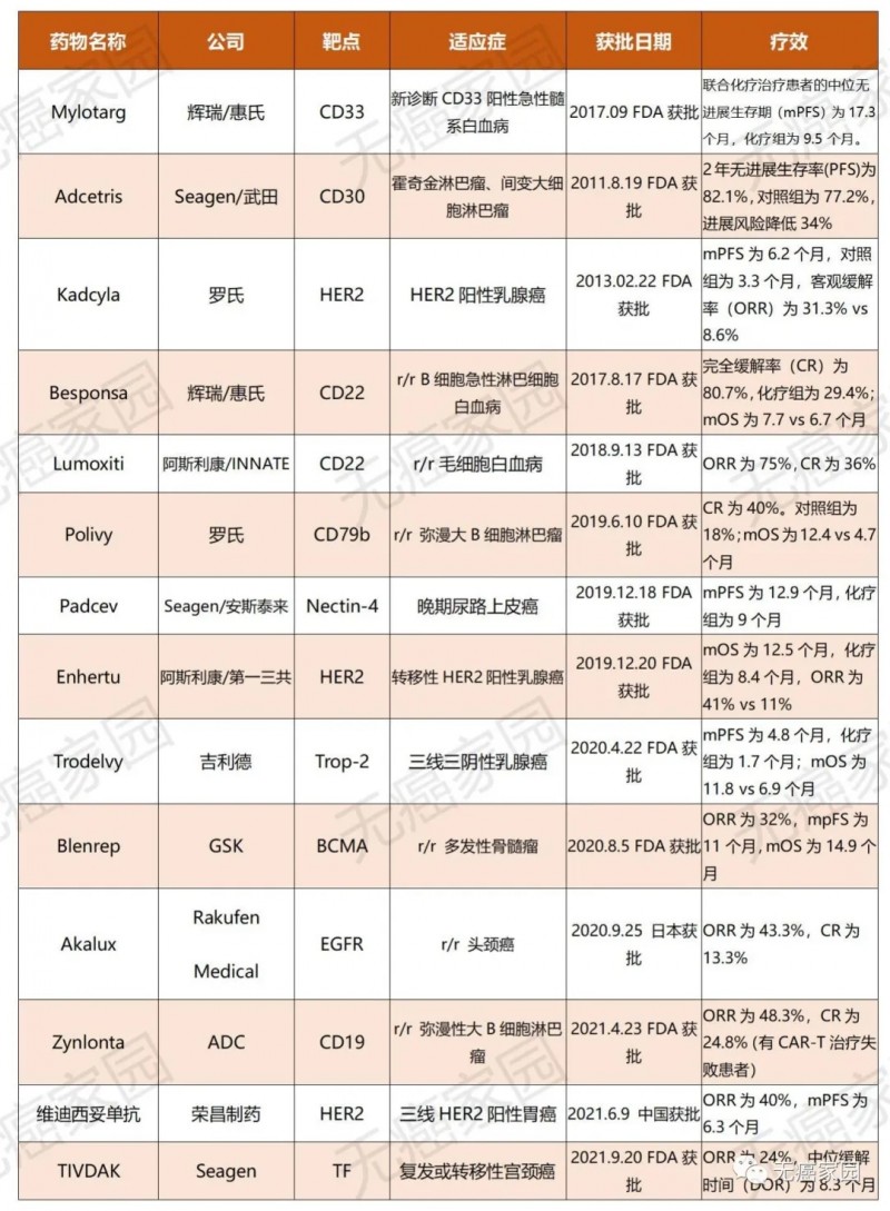 抗体偶联(ADC)药物临床试验