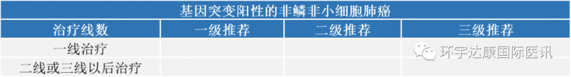 基因突变阳性的非鳞非小细胞肺癌治疗指南