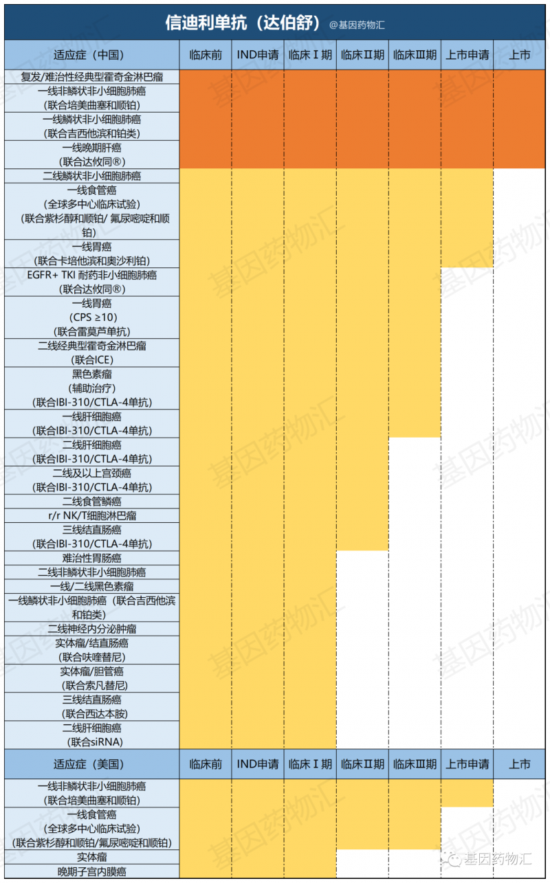 信迪利单抗适应症