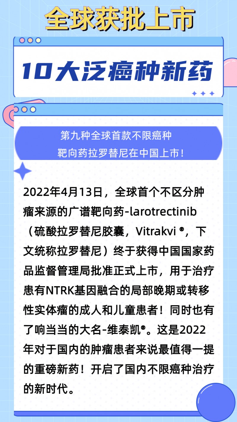 广谱抗癌药拉楼哦替尼简介