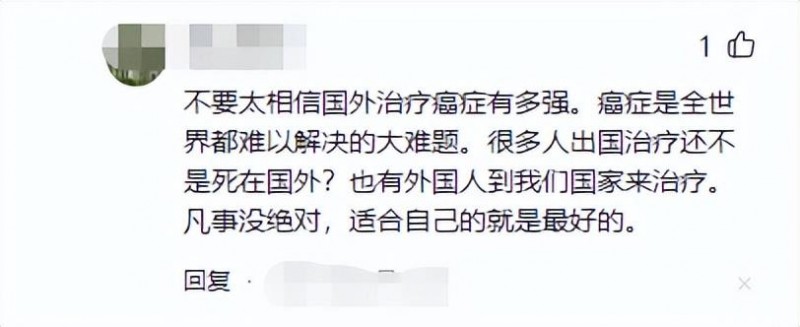 对出国看病保持中立的网友