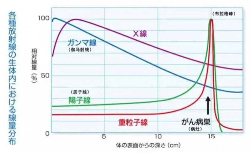 不同放射线的剂量对比