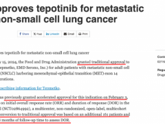 2024年2月15日FDA正式批准MET14外显子跳跃突变靶向药特泊替尼(Tepotinib、Tepmetko)上市