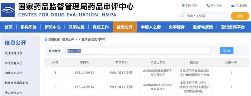 mRNA肿瘤疫苗WGc-043中国临床试验获批