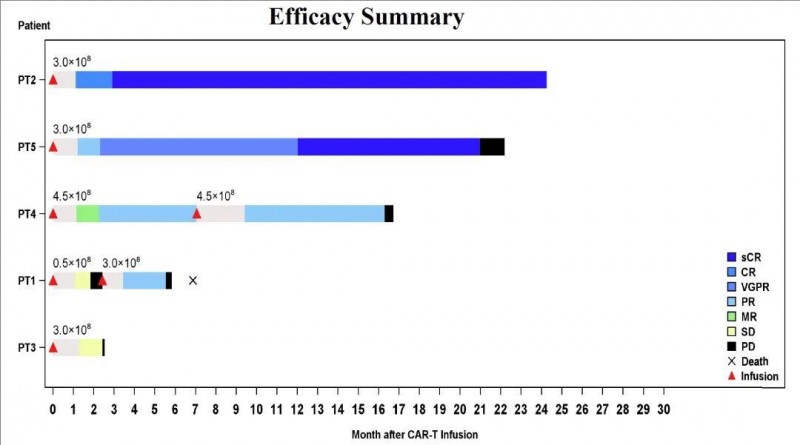 同种异体CAR-T细胞—CT0590的治疗数据